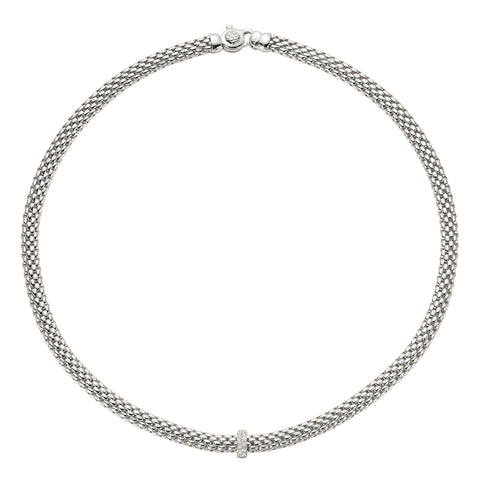 Fope Vendome 18ct White Gold 0.10ct Diamond Necklace, 560C BBR.
