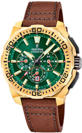 Festina Chrono Bike Gold Leather Watch F20728/2