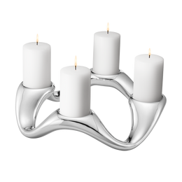 Georg Jensen Cobra Stainless Steel Round Candle Holder
