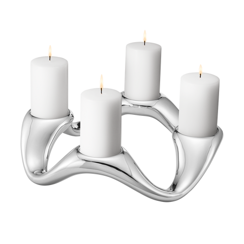 Georg Jensen Cobra Stainless Steel Round Candle Holder