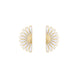 Georg Jensen Daisy 18ct Yellow Gold Plated Sterling Silver White Enamel Earrings