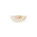 Georg Jensen Daisy 18ct Yellow Gold Plated Sterling Silver White Enamel Half Flower Hair Clip, 20001552
