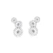 Georg Jensen Daisy Sterling Silver White Enamel Half Flower Earrings 20001543