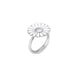 Georg Jensen Daisy Sterling Silver White Enamel Ring