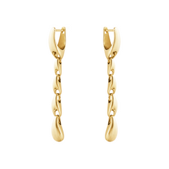 Georg Jensen Reflect 18ct Yellow Gold Link Drop Earrings