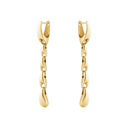 Georg Jensen Reflect 18ct Yellow Gold Link Drop Earrings