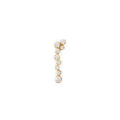 Georg Jensen Signature Diamonds 18ct Yellow Gold 0.31ct Drop Earring Single Piece