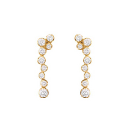 Georg Jensen Signature Diamonds 18ct Yellow Gold 0.62ct Drop Earrings Pair