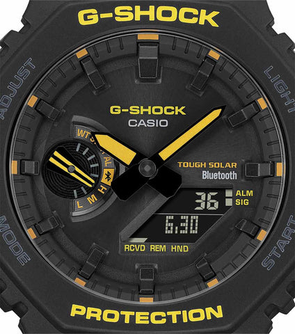 G-Shock 2100 Black Caution Yellow Mens