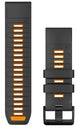 Garmin Strap QuickFit 26 Graphite Spark Orange Silicone