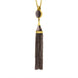 Gold Plated Sterling Silver Smokey Quartz Cascade Tassel Necklace D
