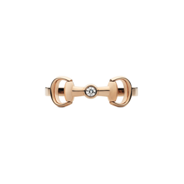 Gucci Horsebit 18ct Rose Gold 0.03ct Diamond Ring