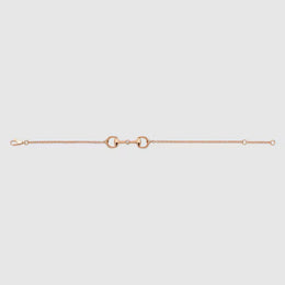 Gucci Horsebit 18ct Rose Gold 0.03ct Diamond Bracelet