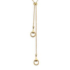 Gucci Horsebit 18ct Yellow Gold Lariat Necklace D