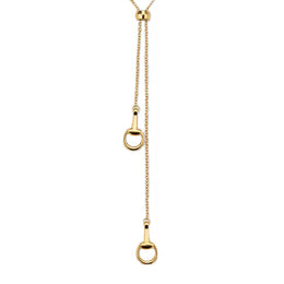 Gucci Horsebit 18ct Yellow Gold Lariat Necklace D