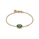 Gucci Interlocking 18ct Rose Gold Green Agate Bracelet