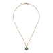 Gucci Interlocking 18ct Rose Gold Green Agate Necklace D