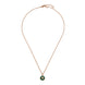 Gucci Interlocking 18ct Rose Gold Green Agate Necklace D