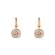 Gucci Interlocking 18ct Rose Gold Hoop Mother Of Pearl Earrings D