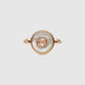 Gucci Interlocking 18ct Rose Gold Mother Of Pearl Ring