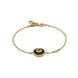 Gucci Interlocking 18ct Yellow Gold Black Onyx Bracelet
