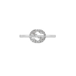 Gucci Interlocking 18ct White Gold 0.12ct Diamond Ring D