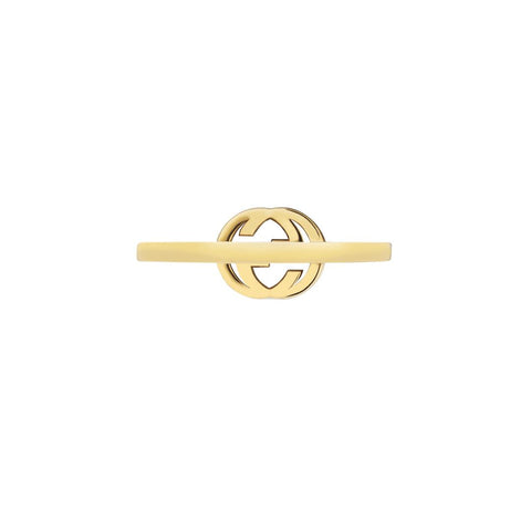 Gucci Interlocking 18ct Yellow Gold 0.12ct Diamond Ring D