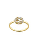 Gucci Interlocking 18ct Yellow Gold 0.12ct Diamond Ring D