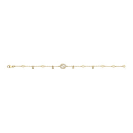 Gucci Interlocking 18ct Yellow Gold 0.20ct Diamond Bracelet
