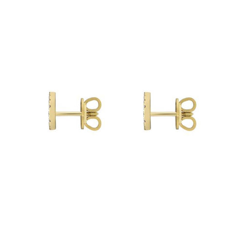 Gucci Interlocking G 18ct Yellow Gold 0.38ct Diamond Stud Earrings YBD729408002