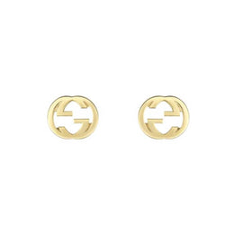 Gucci Interlocking G 18ct Yellow Gold Stud Earrings YBD748543002