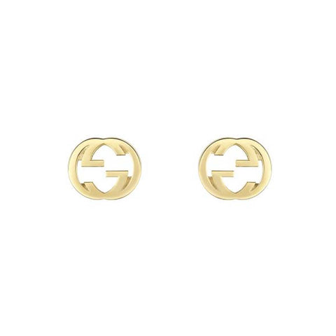 Gucci Interlocking G 18ct Yellow Gold Stud Earrings YBD748543002
