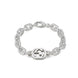 Gucci Interlocking G Motif Sterling Silver Bracelet YBA627068002