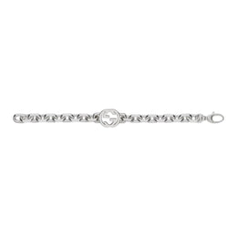 Gucci Interlocking Motif Sterling Silver Bracelet