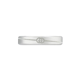 Gucci Interlocking G Sterling Silver 4mm Ring YBC774049001