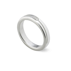 Gucci Interlocking G Sterling Silver 4mm Ring YBC774049001