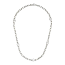 Gucci Interlocking G Sterling Silver 50cm Necklace YBB759703001