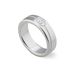 Gucci Interlocking G Sterling Silver 6mm Ring YBC774052001