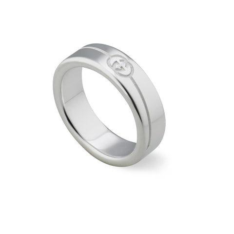 Gucci Interlocking G Sterling Silver 6mm Ring YBC774052001