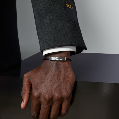 Gucci Interlocking G Sterling Silver Bracelet YBA774464001