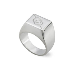 Gucci Interlocking G Sterling Silver Signet Ring YBC774046001