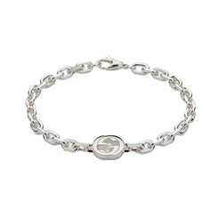 Gucci Interlocking Sterling Silver Bracelet