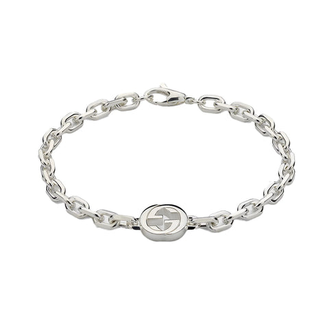 Gucci Interlocking Sterling Silver Bracelet