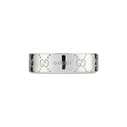 Gucci Signature Sterling Silver GG Wide Ring D