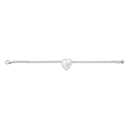 Gucci Trademark Sterling Silver Charm Bracelet
