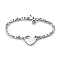 Gucci Trademark Sterling Silver Charm Bracelet