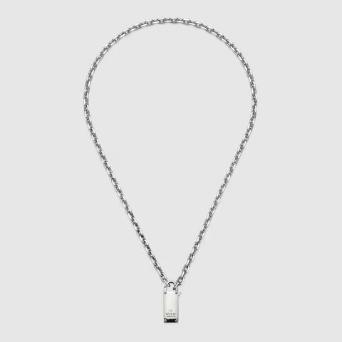 Gucci Trademark Sterling Silver Necklace D