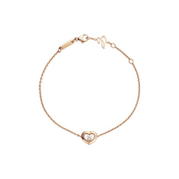 Chopard Happy Diamonds Icons 18ct Rose Gold Heart Bracelet 85A054-5001