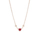 Chopard Happy Hearts 18ct Rose Gold Red Stone Necklace