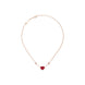 Chopard Happy Hearts 18ct Rose Gold Red Stone Necklace
